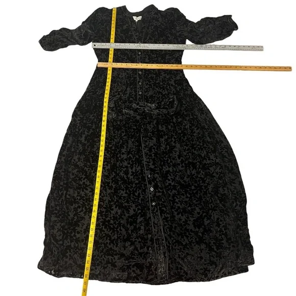 HALE BOB Heloise Solid Velvet Burnout Maxi Dress Womens Size Large NEW NWT - Picture 10 of 15